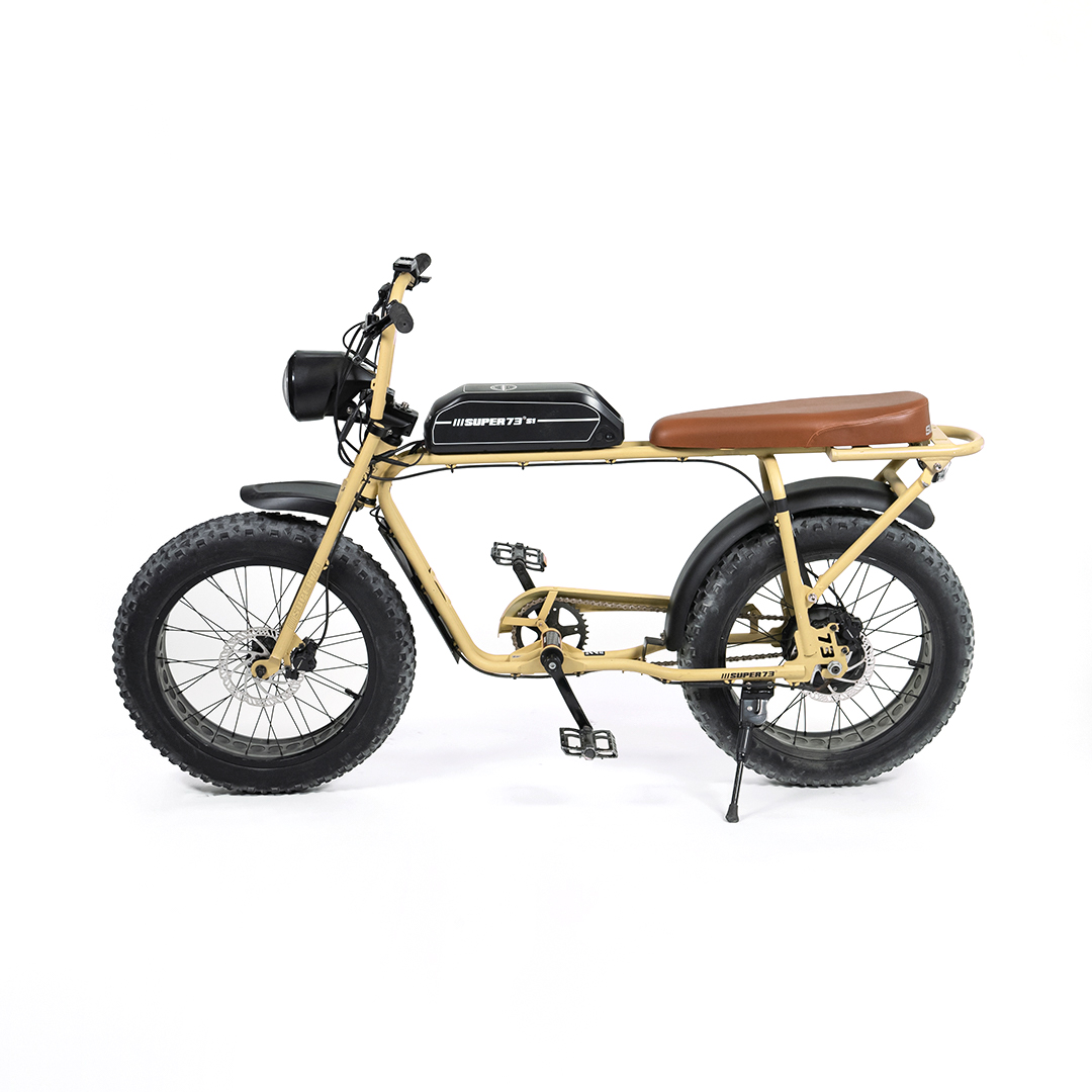 Side view of Brown 2-Up Seat on RX model bike.