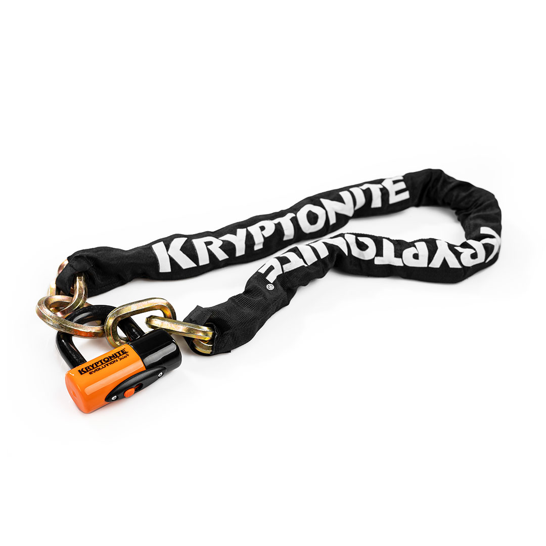 Kryptonite lock on white background