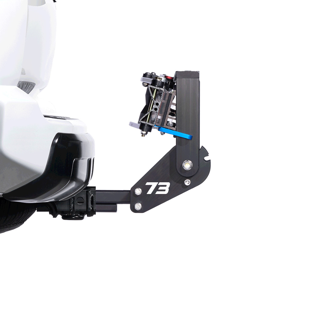 Detail view of 1UP USA X SUPER73 Bike Rack (with Fat Tire Spacer).