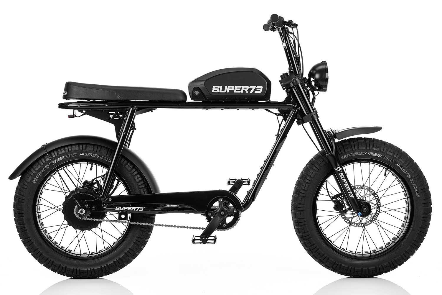 Side view of the Super73-S2 Galaxy Black