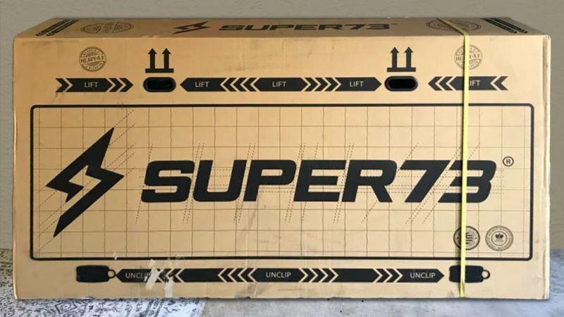 Super73 bike packaging