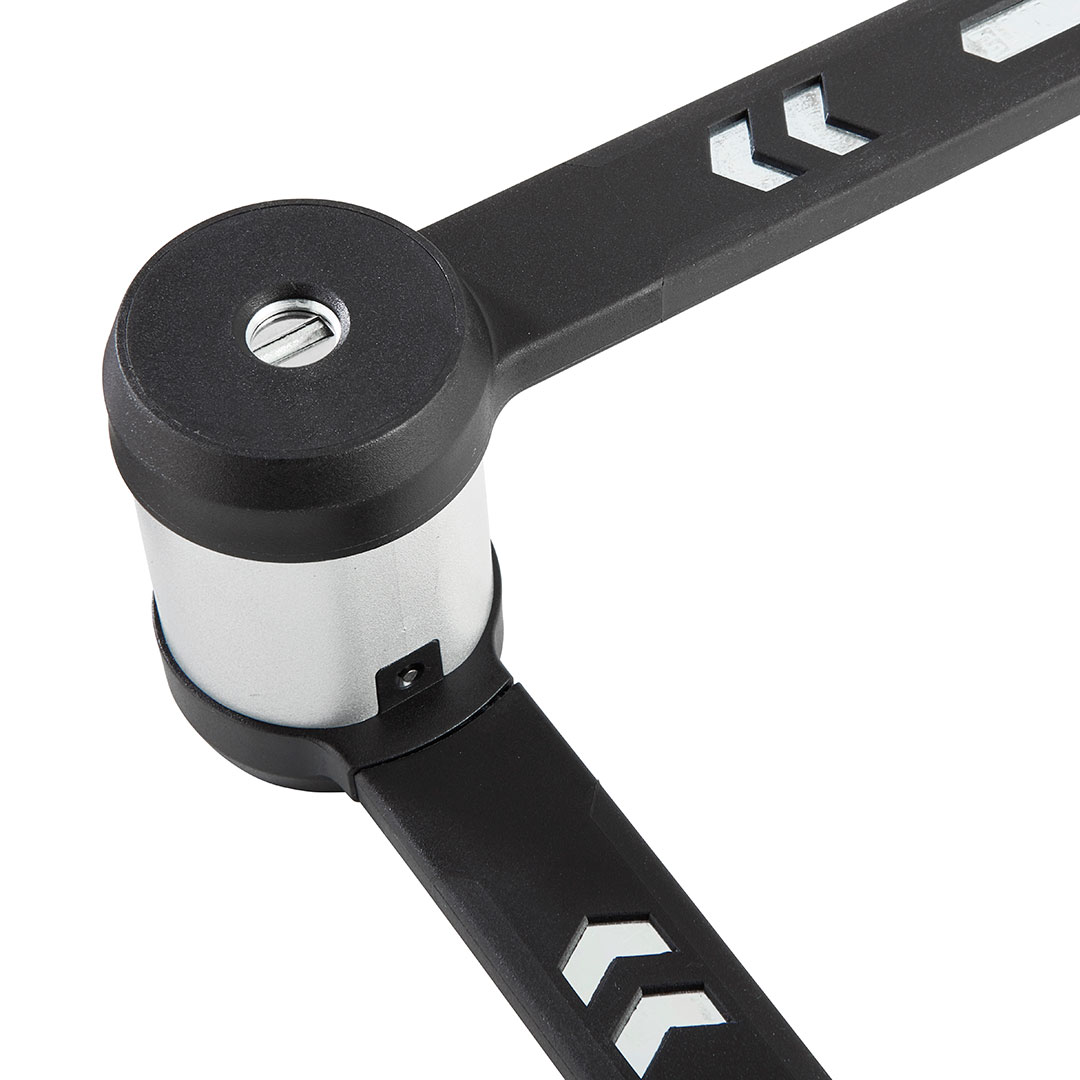 Kryptonite folding lock on white background closeup