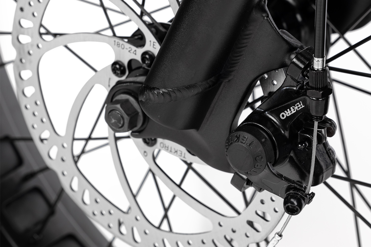 Closeup of the Super73-Z Miami in Panthro Blue wheel hub