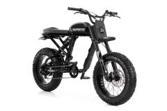 Front view of the Super73-RX Mojave in Obsidian black