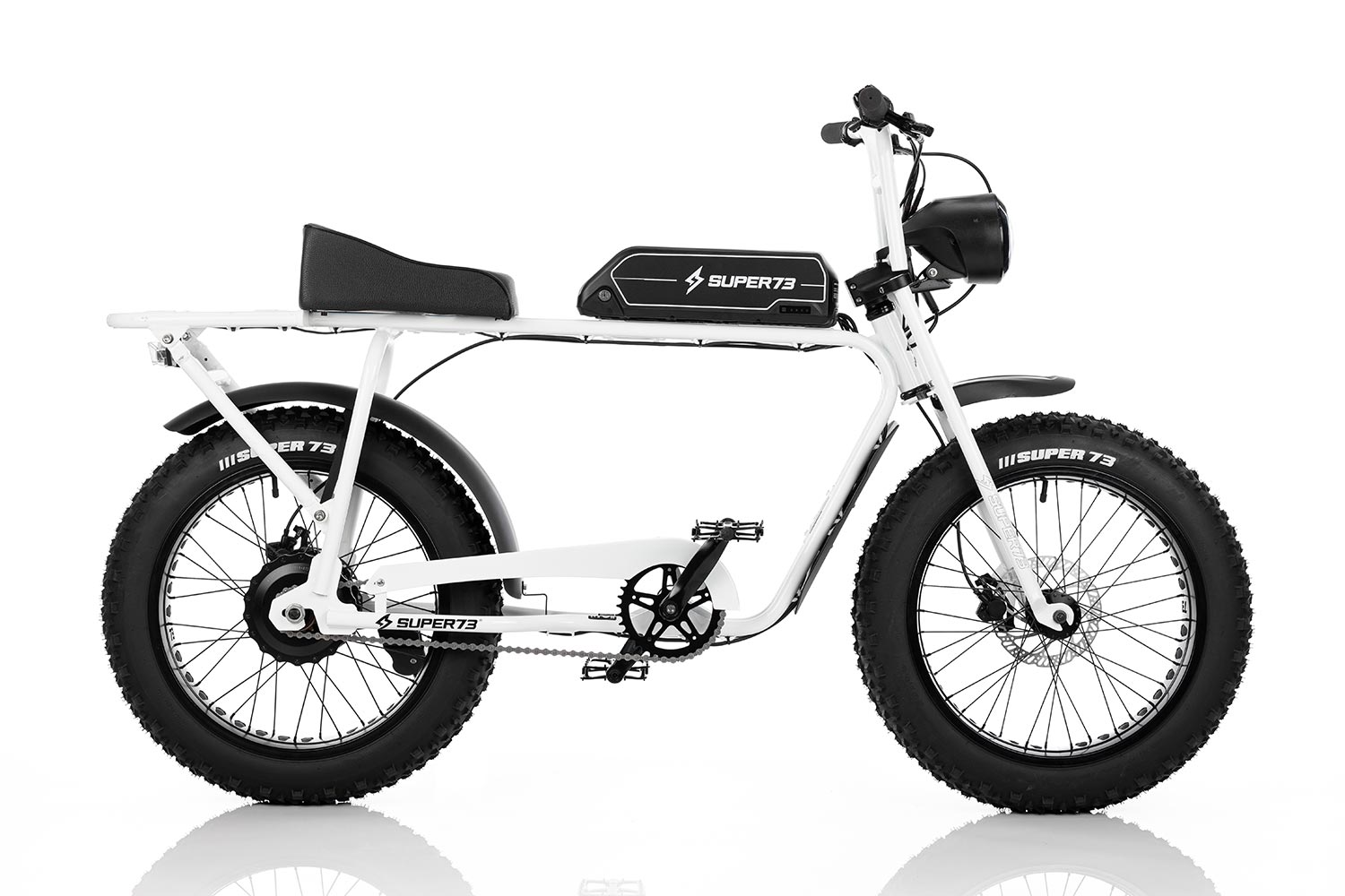 Side view of the Super73-S1 White