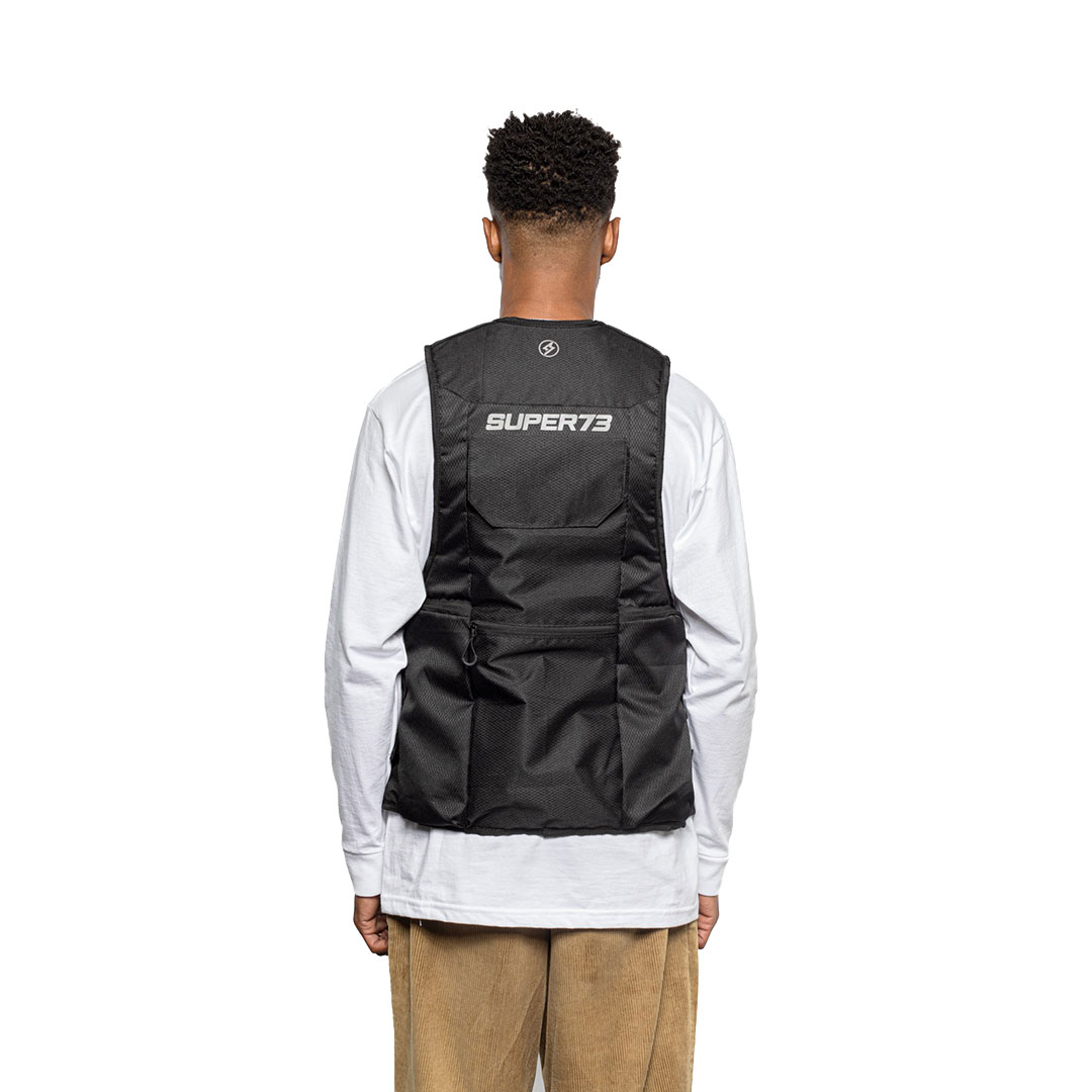 Vest on model with white background. View 3