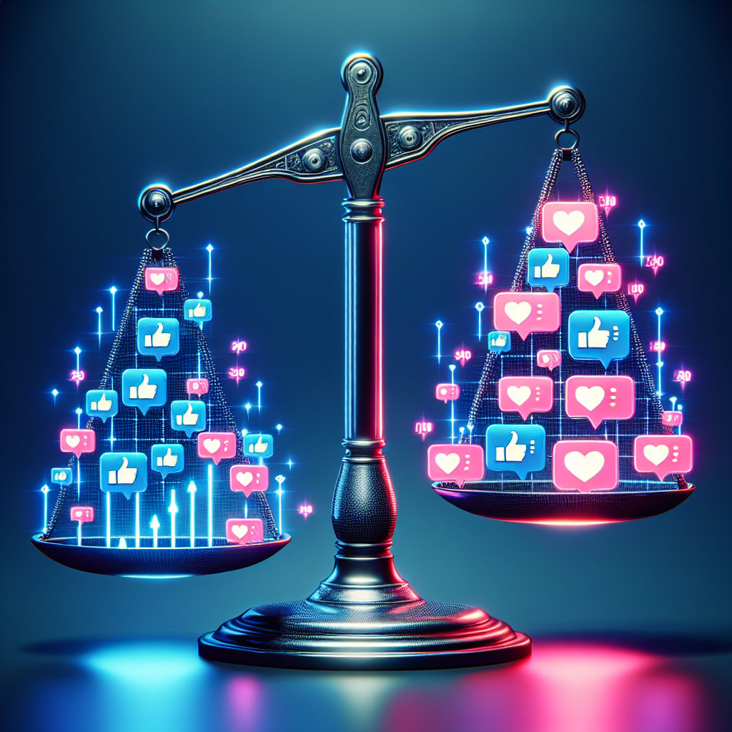 A digital scale measuring online engagement metrics