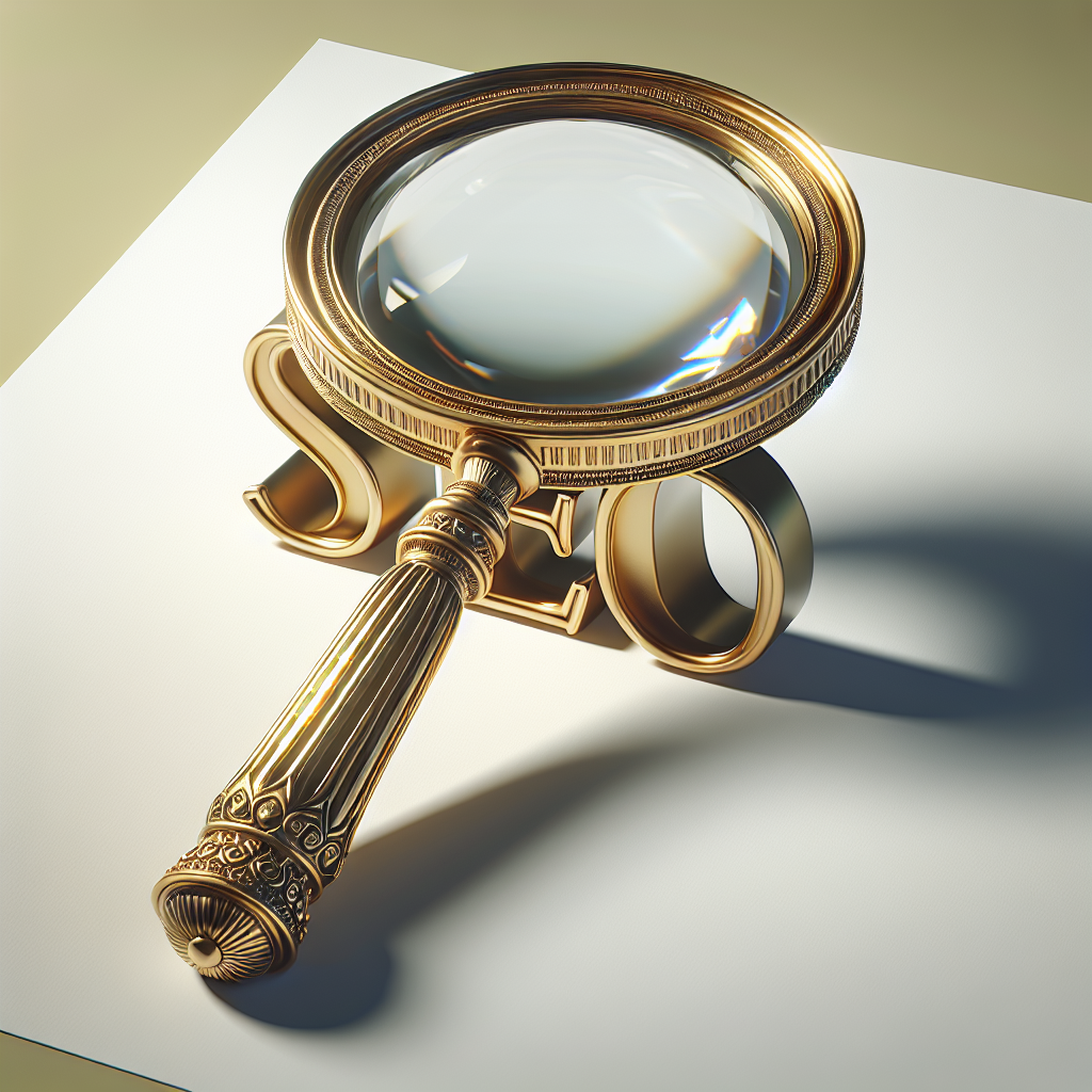 Giant magnifying glass on the word SEO.