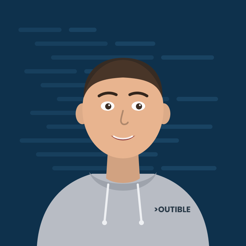 Joe Houghton, team member at Outible (illustrated avatar)