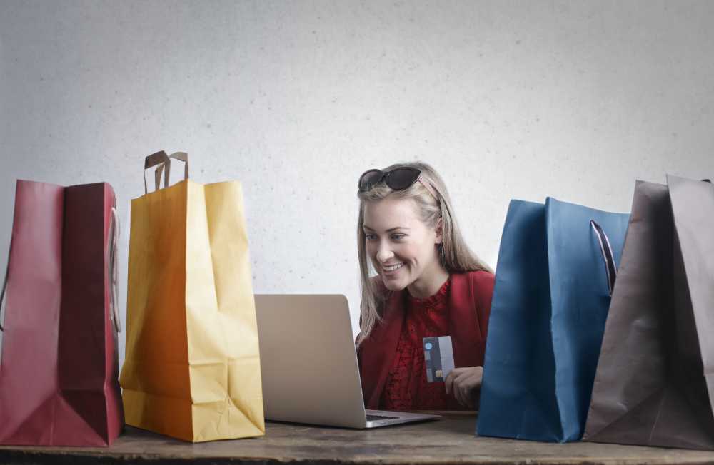 Woman shopping on eCommerce website