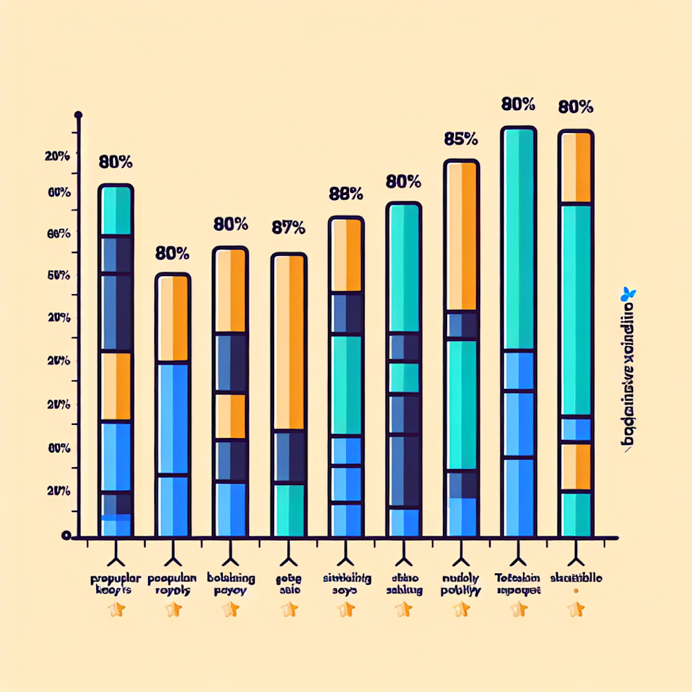 A bar graph showing keyword usage effectiveness.