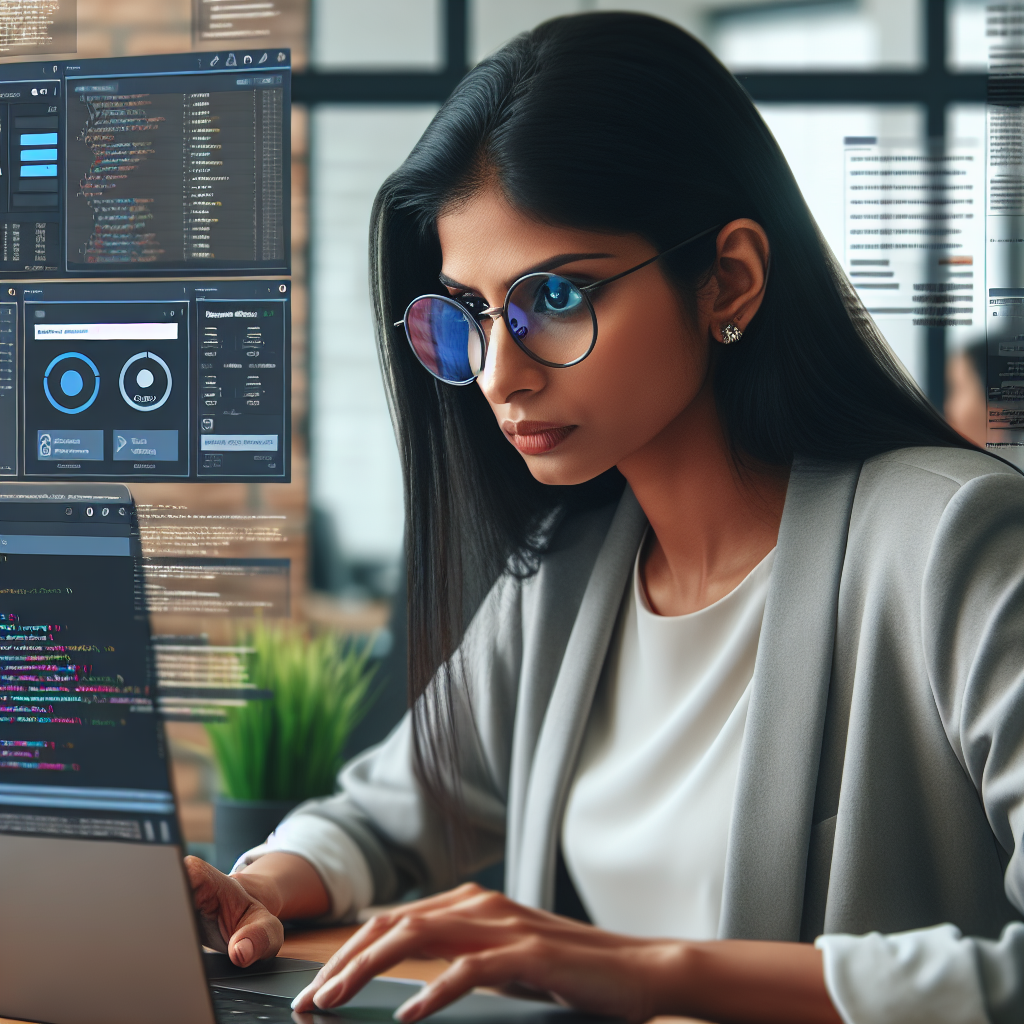 Person conducting an ecommerce website audit.