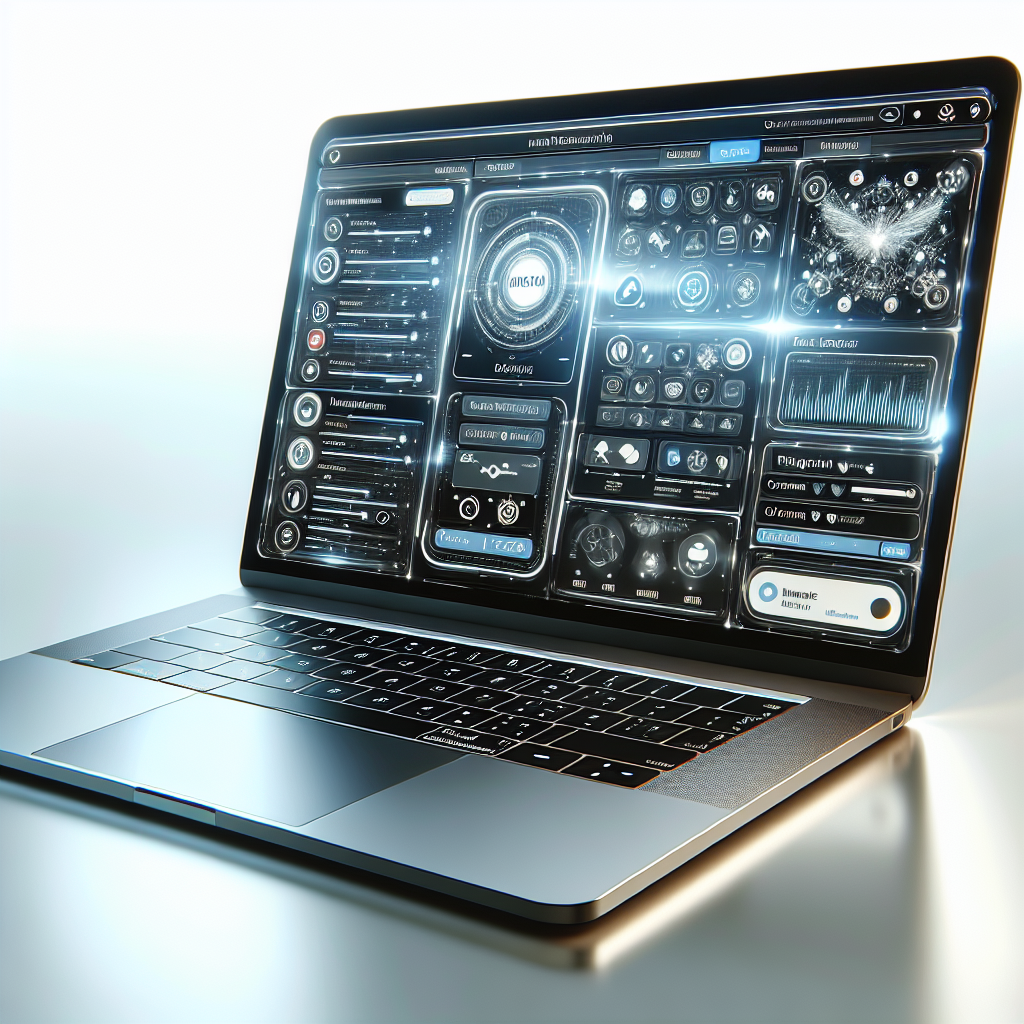 A laptop displaying Mailready's web component interface.