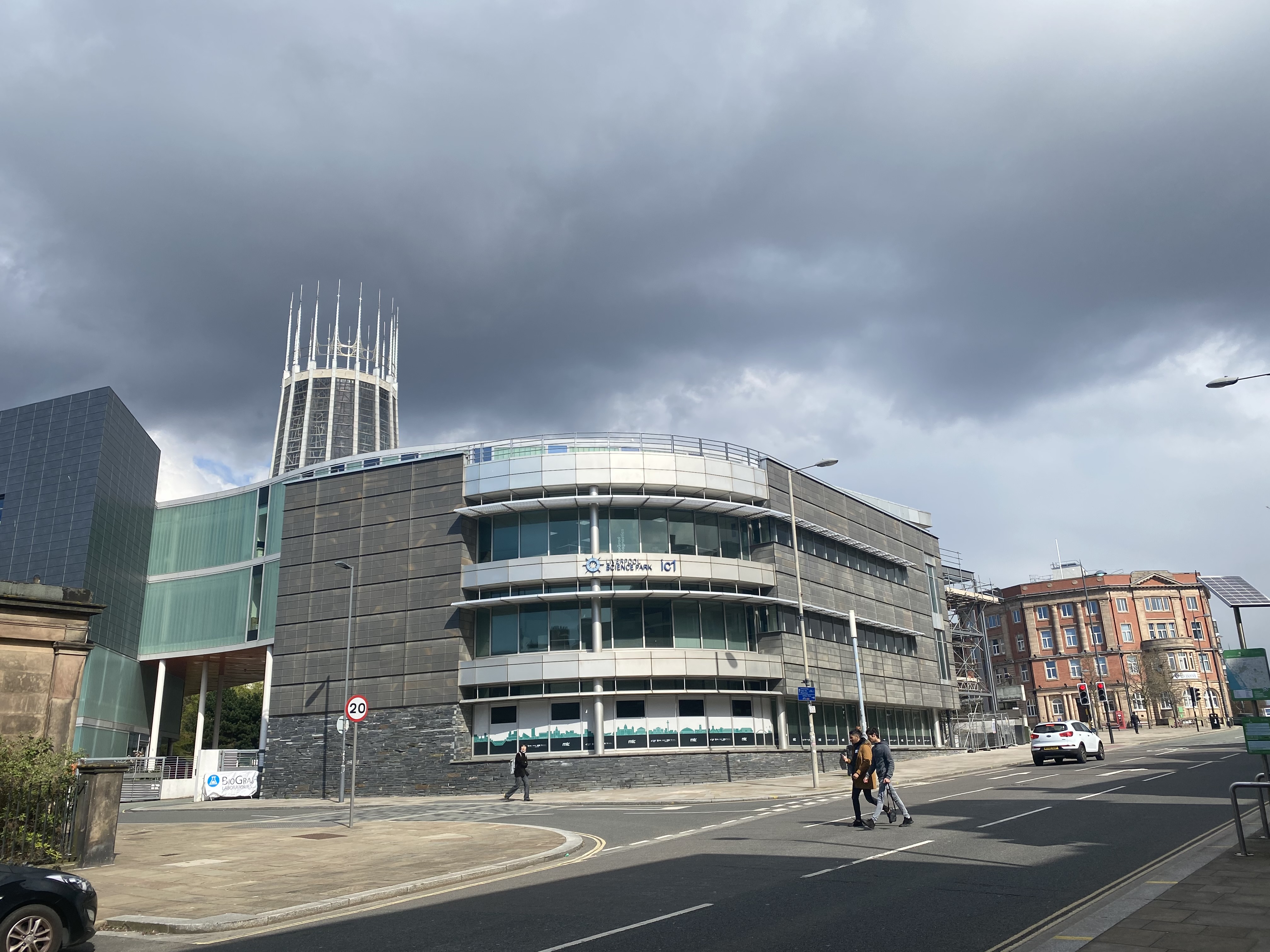 Liverpool Science Park at night