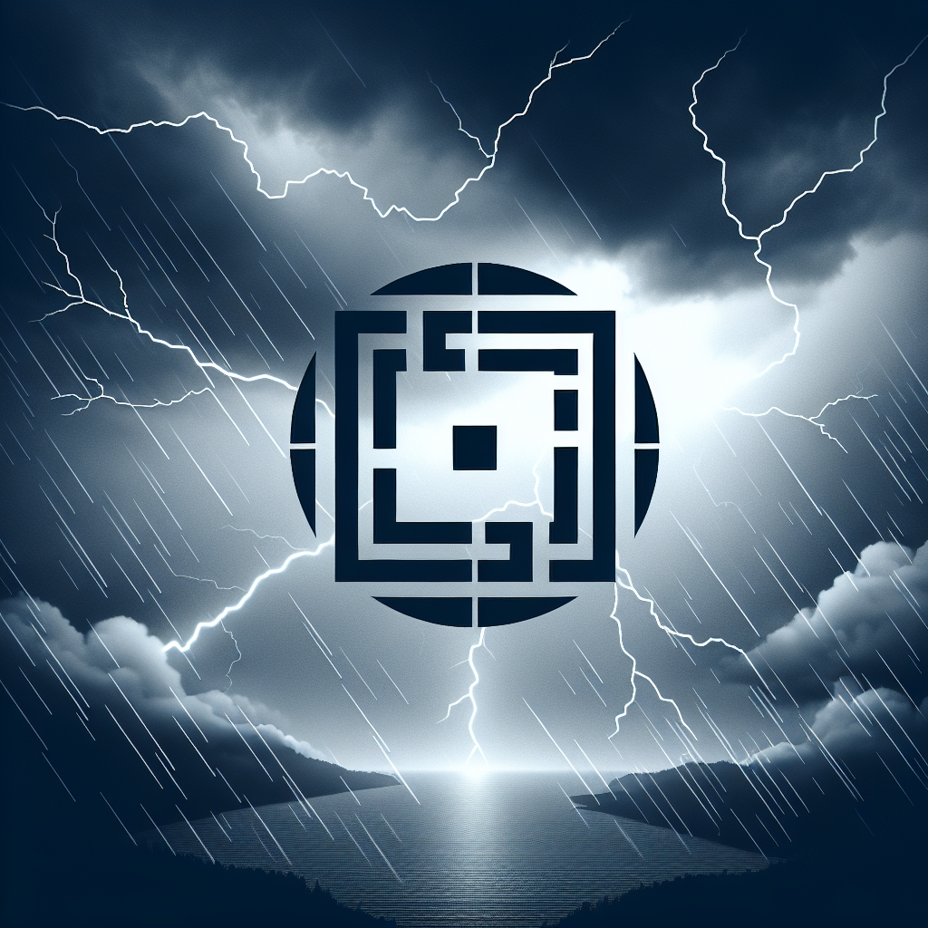 A Squarespace logo on a lightning bolt background.