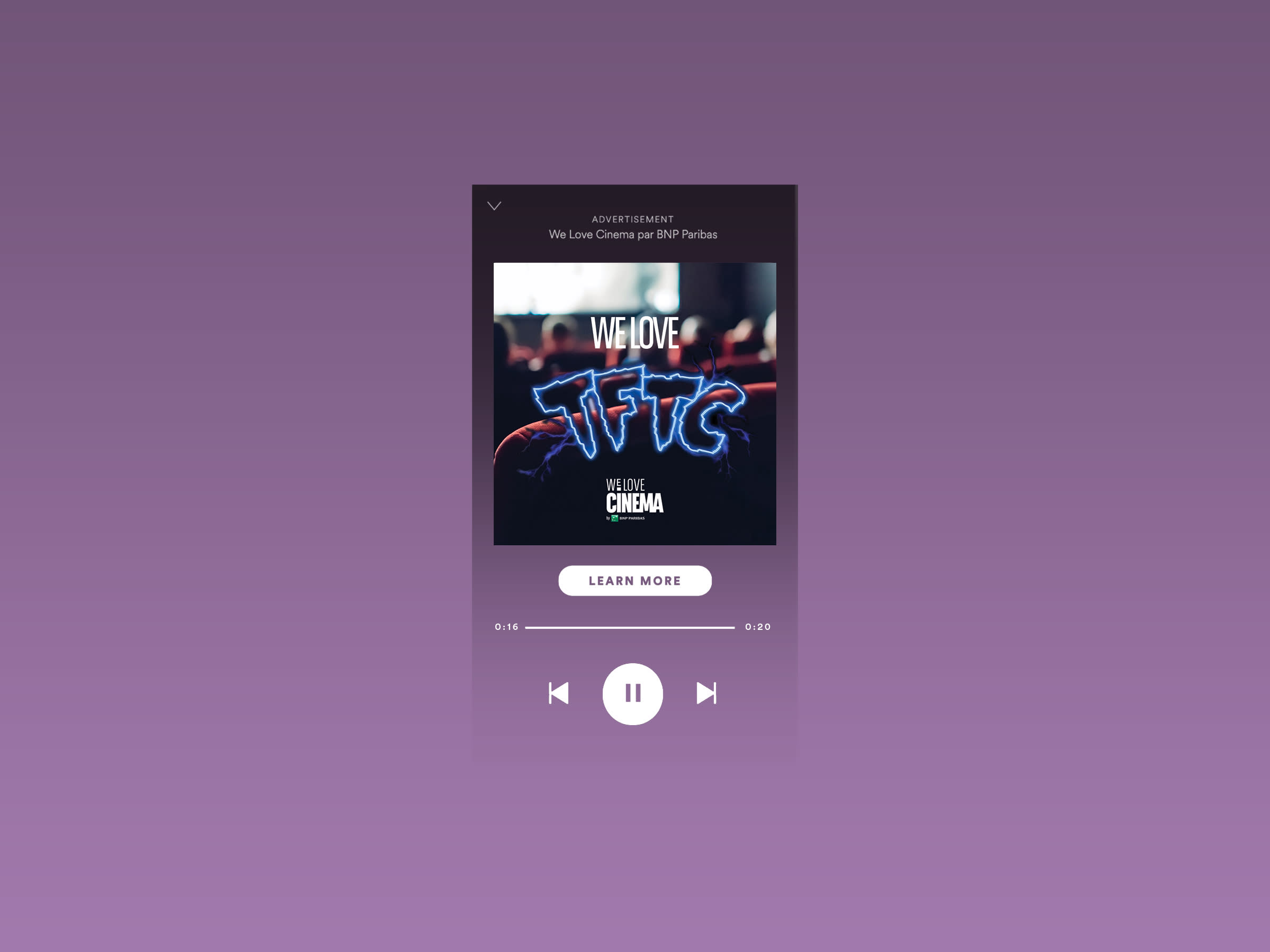 We Love Cinema Bnp Paribas Ad Studio helps BNP Paribas gets their podcast heard | Spotify Advertising
