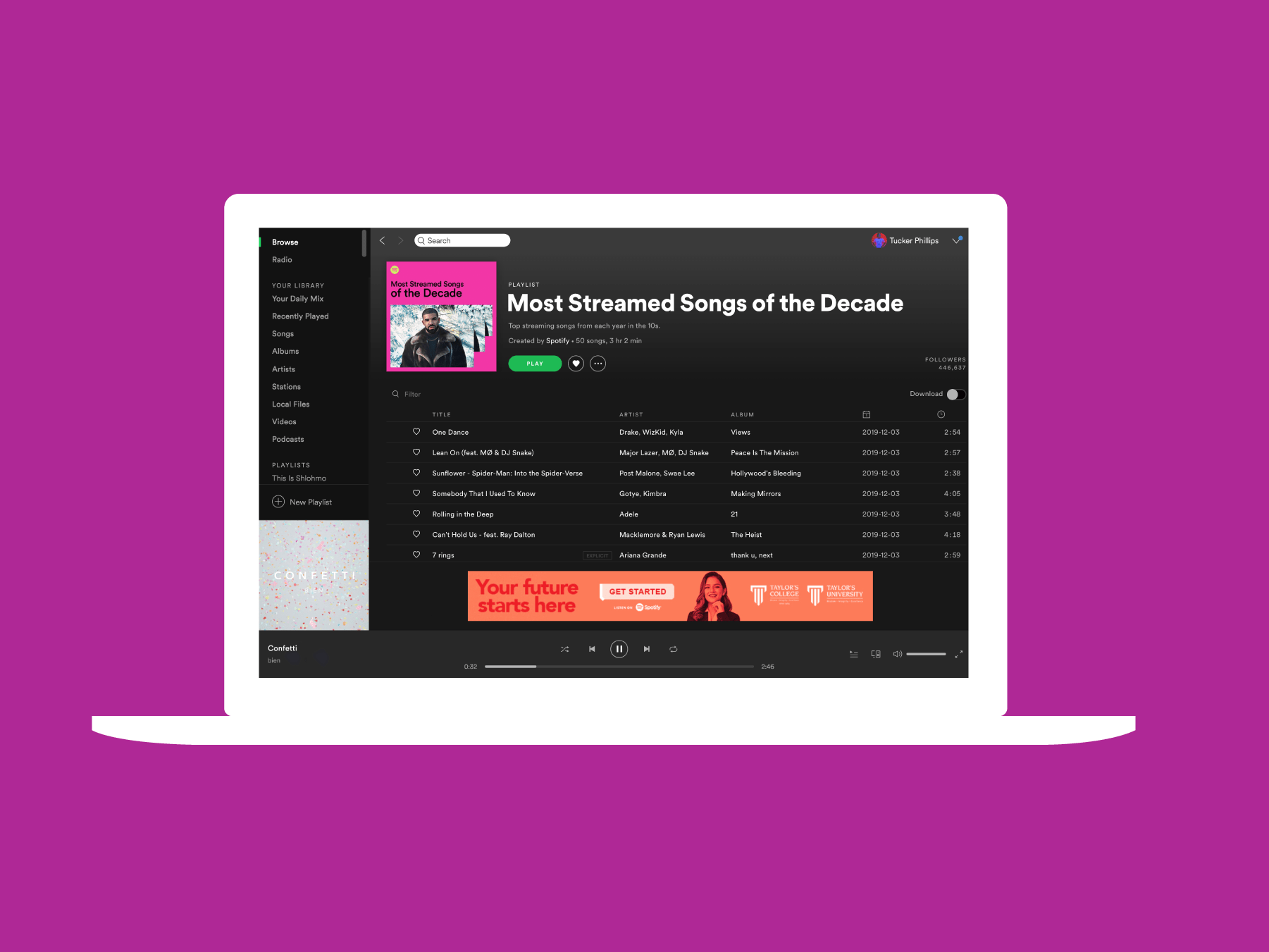 Leaderboard Spotify Advertising
