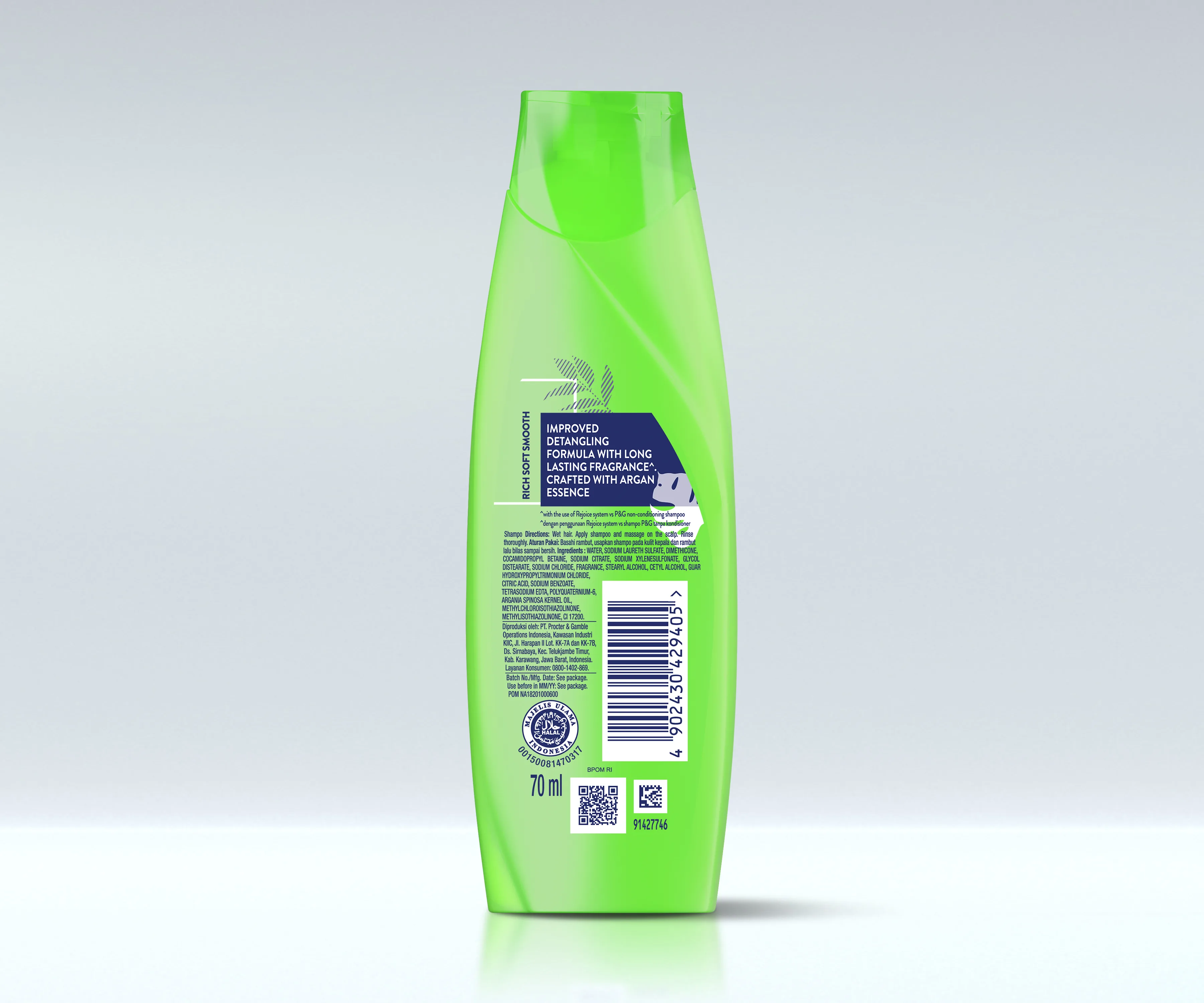 Bersukacitalah sampo lembut yang kaya dan lembut 70ml-kembali