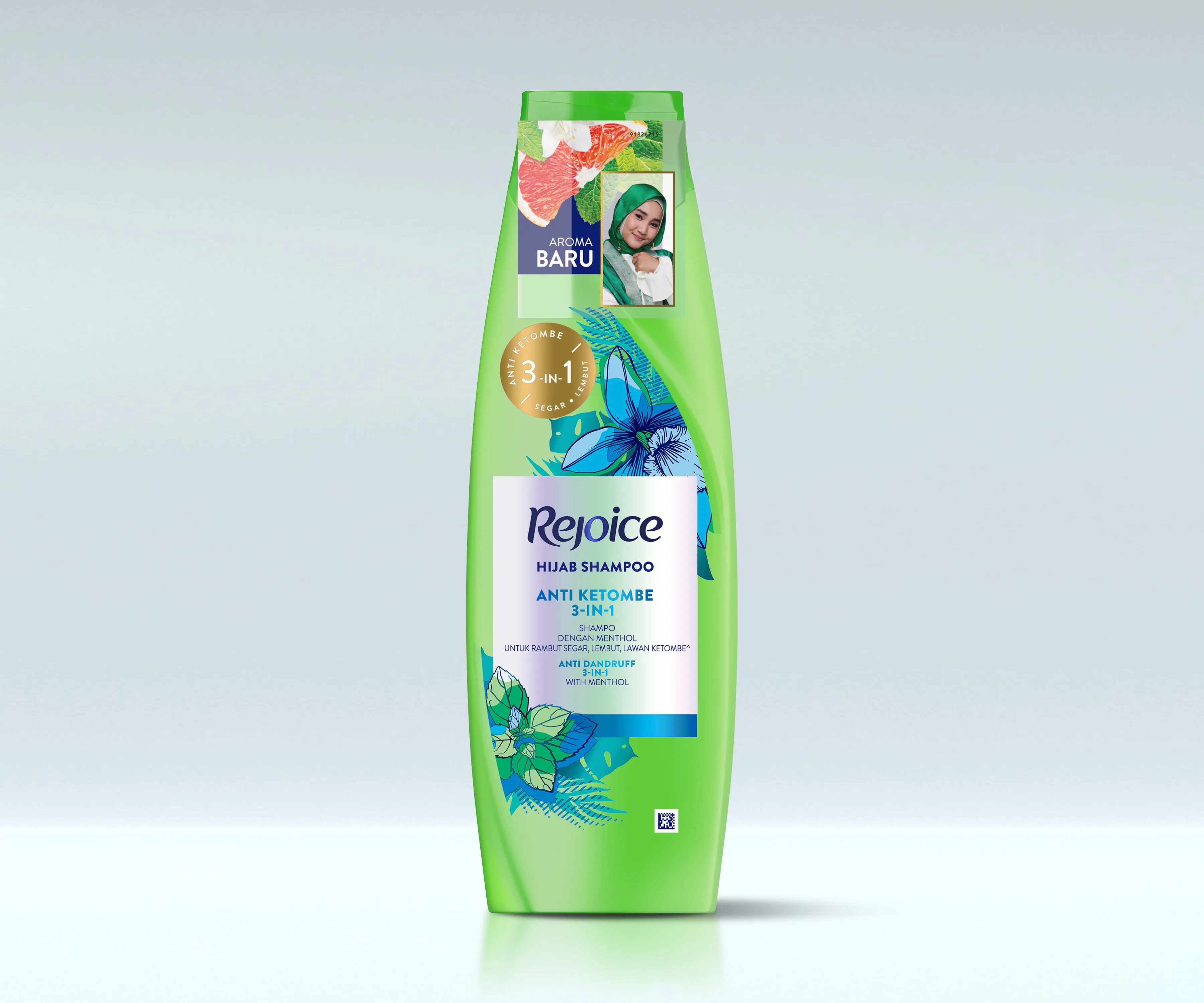 Bersukacitalah 3 in 1 sampo anti ketombe (70ml-depan)