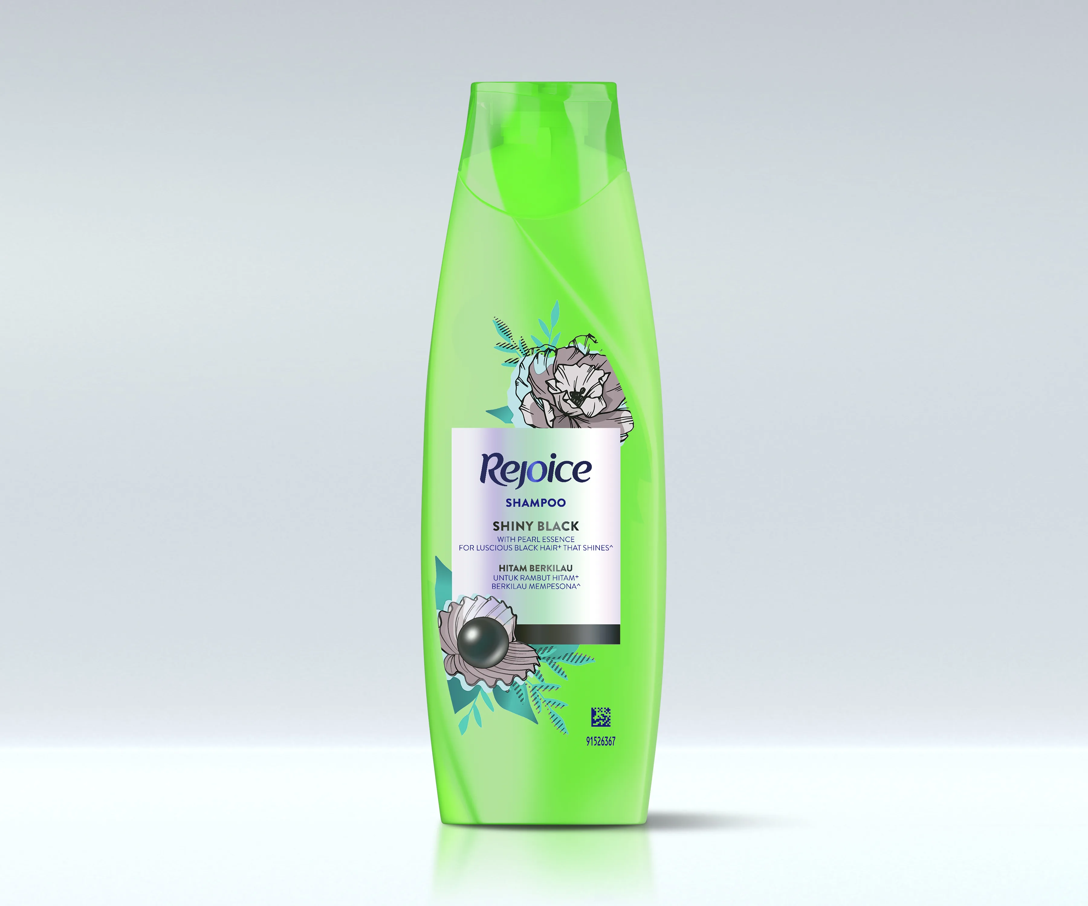 bersukacitalah sampo hitam mengkilap (170ml-depan)