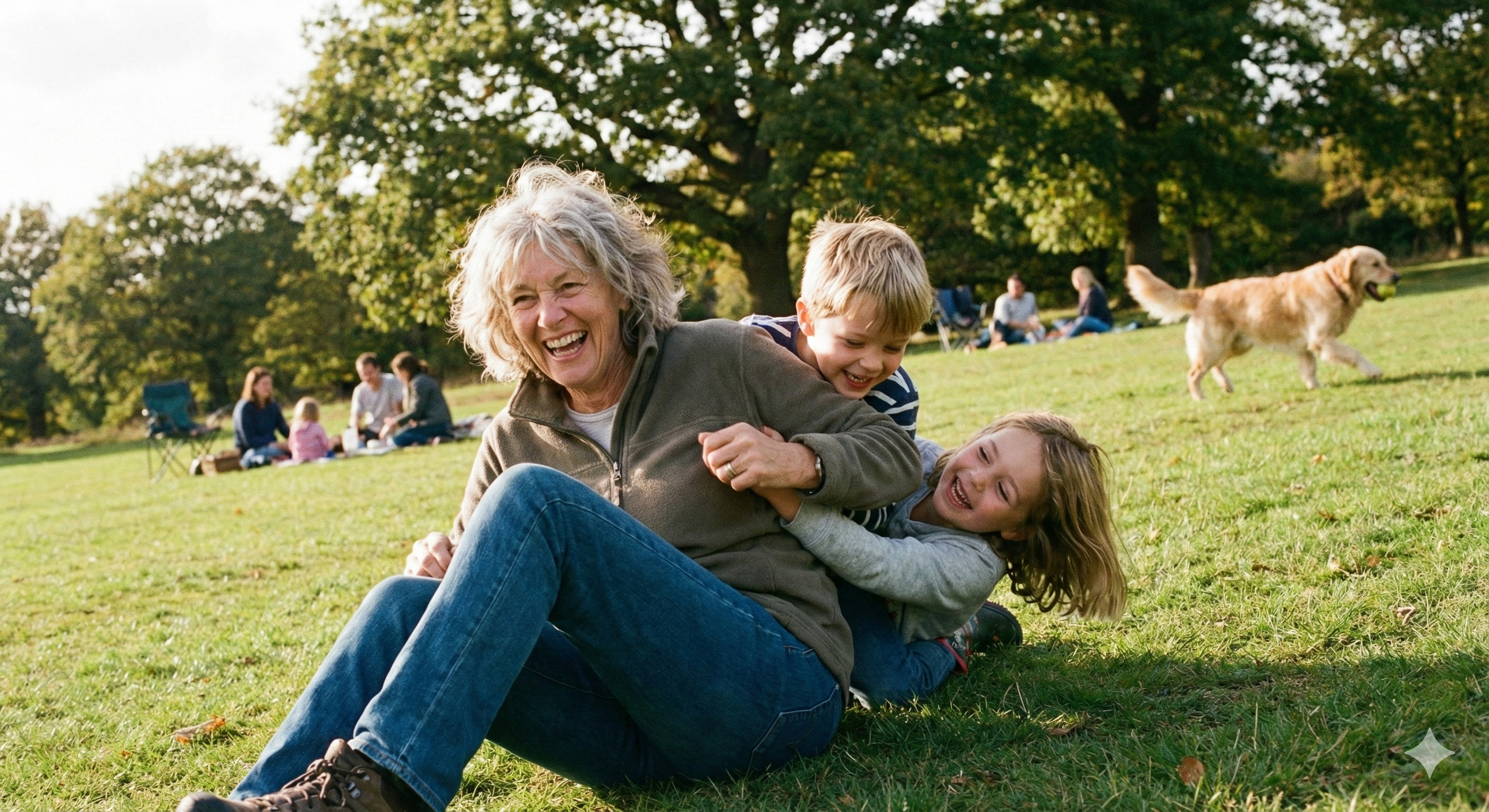 Grandma Playing in Park