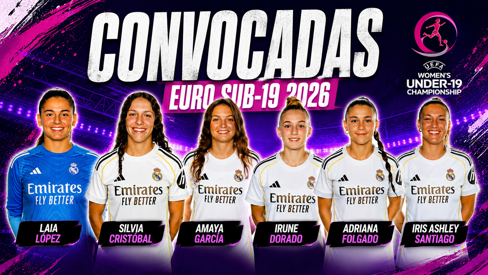 Las madridistas convocadas para la Euro sub-19 femenina 