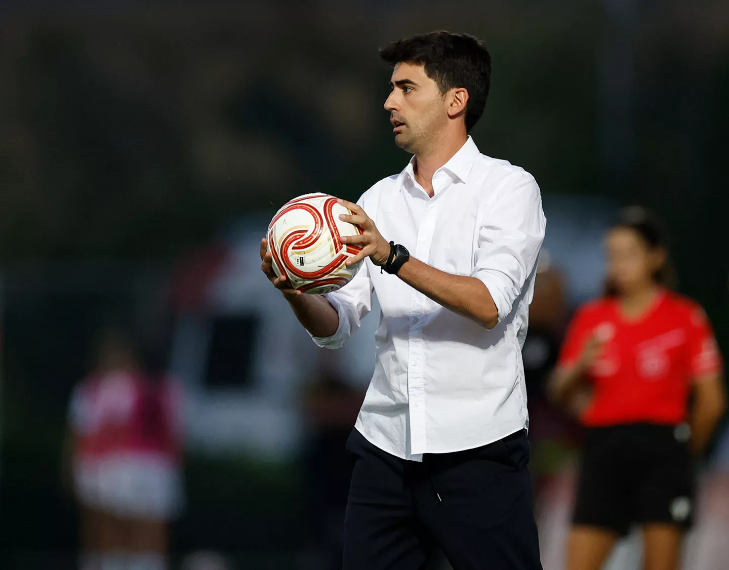Pau Quesada durante el partido amistoso contra el Madrid CFF
