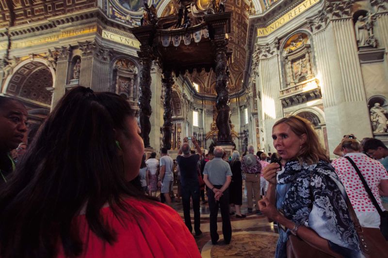 Bernini's Baldachin is one of the highlights of St. Peter's Basilica. 