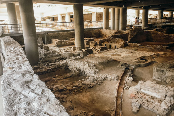 Amazing access to the underground excavations at the New Acropolis Museum.