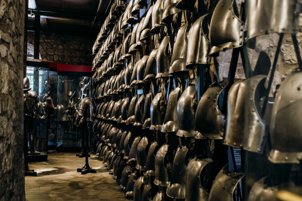 Rows and rows of historical armour.