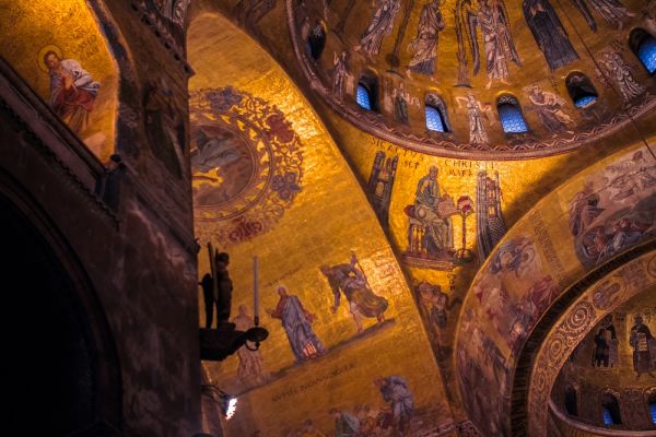 Detail in the mosaics of St Mark's Basilica, as seen on our Alone in St Mark's tour