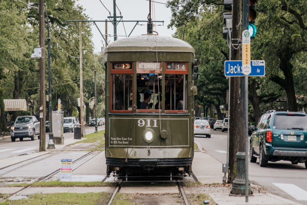New Orlean's famous tram system.
