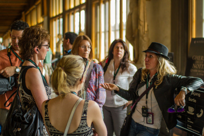 Our local guides focus more on the stories and history of the Uffizi than the technical aspects of art history.