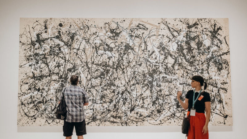 Modern Artists, like Jackson Pollock, can be seen and experienced