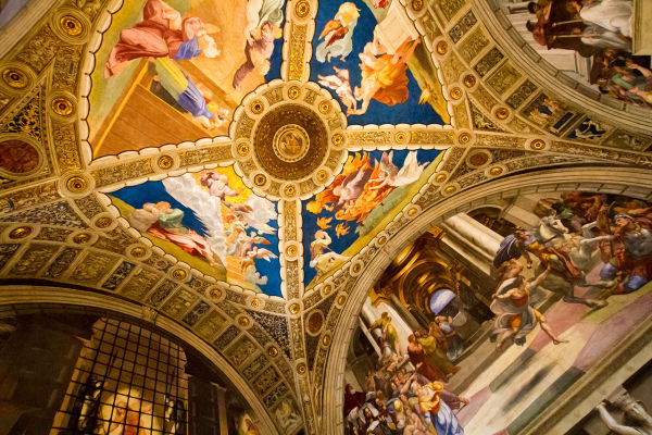 A ceiling mosaic from the Raphael Rooms