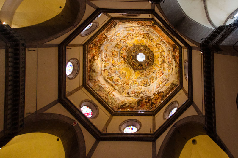 The inside of Brunelleschi's titanic dome