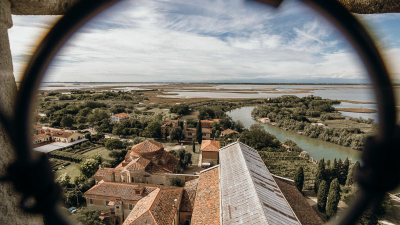 View from the top of Torcello Church dome.
