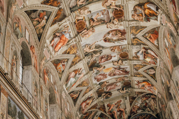 Gaze in silence and awe at the Michelangelo's masterwork, in pristine conditions.