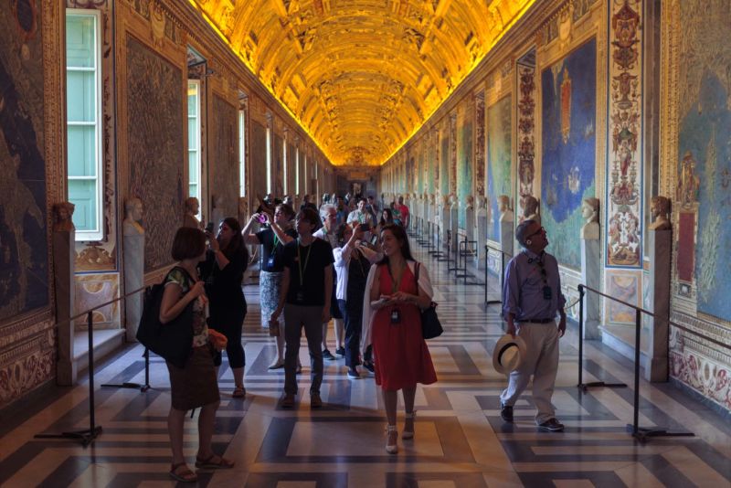 The Gallery of the Maps is one of the most stunning long galleries in the Vatican Museums. 