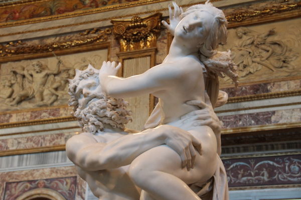Gian Lorenzo Bernini even carved a single marble tear in Proserpina's face