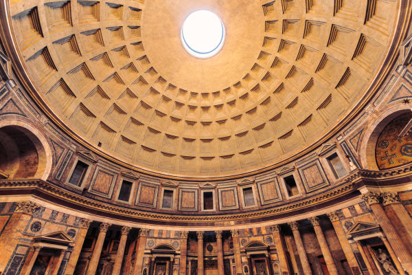 The only place more impressive on the Welcome Tour than the outside of the Pantheon is the inside. 