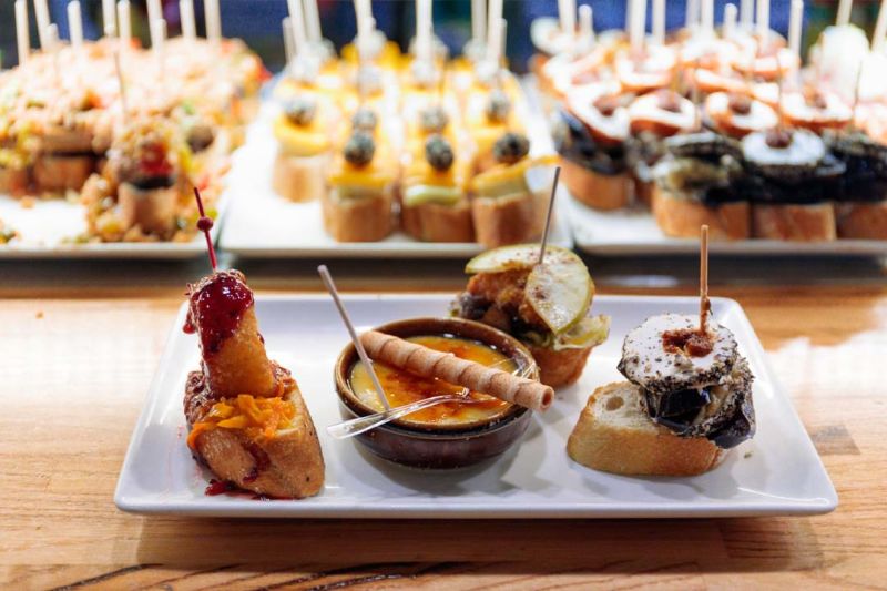 Basque-style pintxos are some of the prettiest tapas in Spain