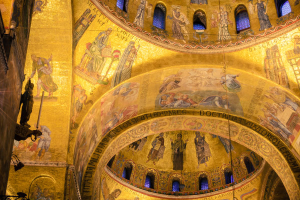 Under the right light the 43,000 square feet of mosaics in St. Mark's glow with golden light
