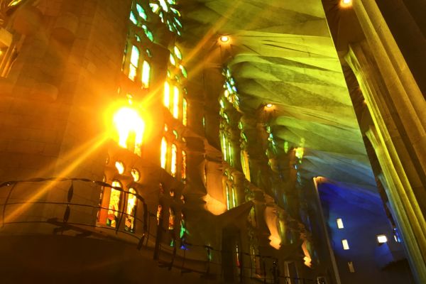 Sunburst in La Sagrada Familia, Barcelona