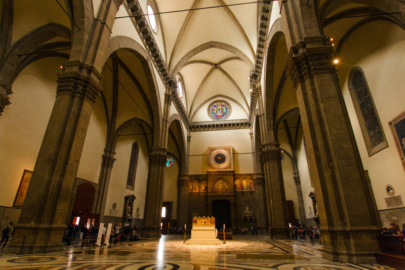 The interior of Santa Maria del Fiore