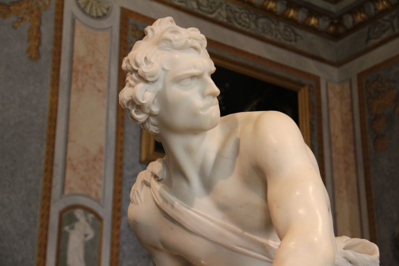 Bernini used his own face for the model of his statue of David