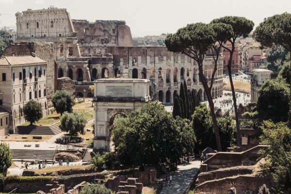 Imagine yourself in Ancient Rome, viewing the Colosseum from a distance