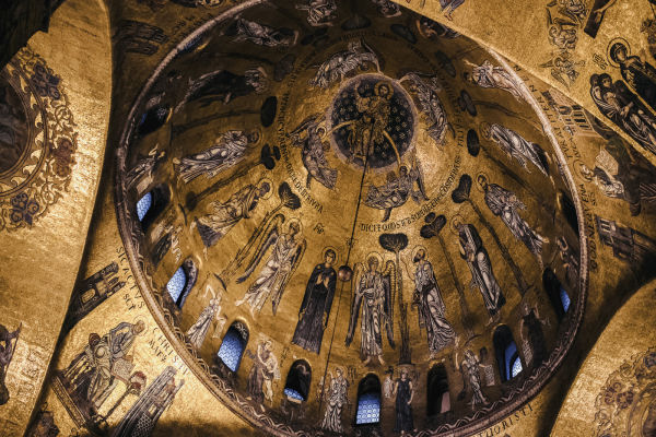 The golden glow of St. Mark's ceiling mosaics