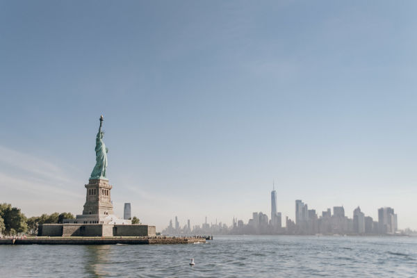 Discover amazing views on your ferry to Liberty Island.