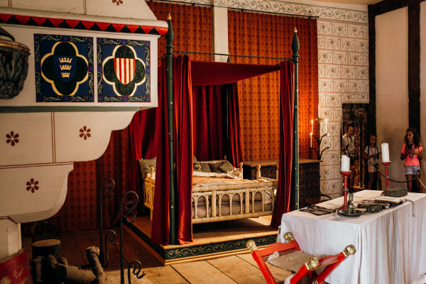 The restored bedroom of Edward I.
